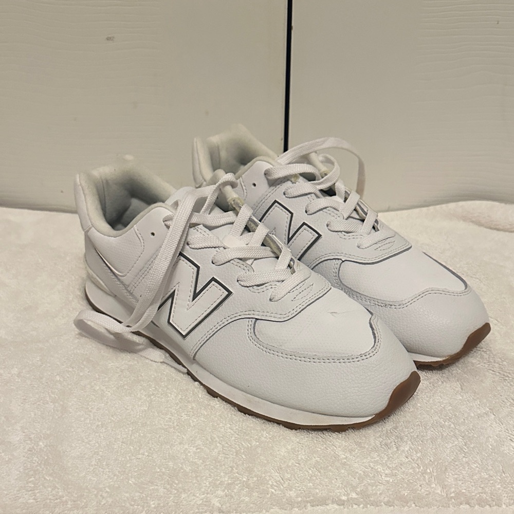 White Sneakers with Gum Sole